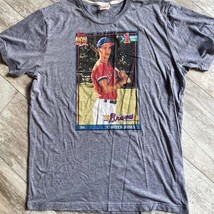 Men&#39;s Large Homage Chipper Jones 1991 Topps RC Shirt Atlanta Braves - £18.77 GBP