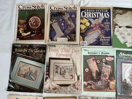 Cross Stitch Magazine And Pattern Chart 17 item Lot Xmas Stockings &amp; More - $49.49