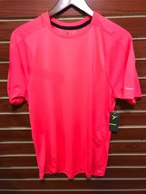 NEW Men&#39;s Active slim T-Shirt Running Crew Neck Neon Coral Pink Old Navy... - £7.78 GBP