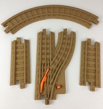 GeoTrax Rail &amp; Road System Replacement Track Pieces Brown Tan Dirt 4pc L... - £12.37 GBP