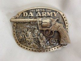 DA Army Colt 1896 Revolver Pistol ADM Solid Brass Vintage Belt Buckle - £74.00 GBP