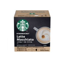 Starbucks Latte Macchiato Coffee 6p + Milk 6p Capsule Dolce Gusto Compat... - £22.91 GBP