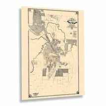 1880 Fort Worth Texas and Vicinity Map Wall Art Poster Print - £31.85 GBP+