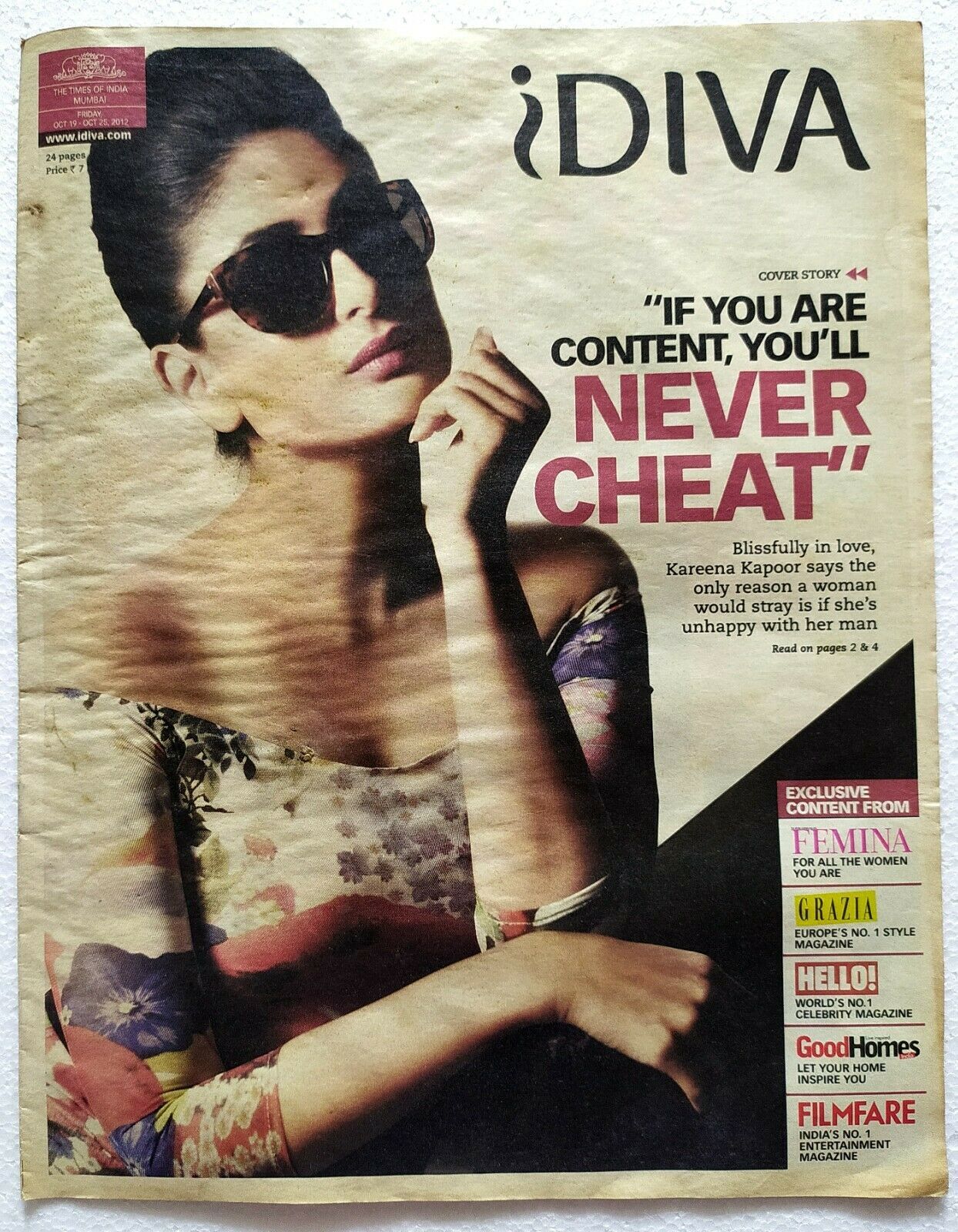 iDiva SupplementOct 2012 Kareena Kapoor Zarine Khan Abhishek Maheena Aamna - $15.99