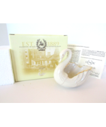 LENOX 812822 SMALL SWAN 120TH ANNIVERSARY NEW BONE CHINA  IVORY GOLD BOXED - €12,65 EUR
