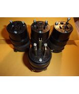 Leviton set of 3 R50-515CR and 1 R50-515PR Black Rubber  2-Pole Connector - $379.85 MXN