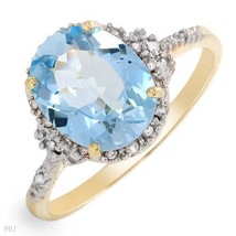 Ring With 3.20ctw Precious Stones  Diamonds &amp; Topaz !!! - £316.02 GBP