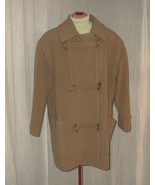 Vintage Womens Beige Wool Duffle Coat Toggles No Hood Size M / L 42&quot; chest - £39.22 GBP