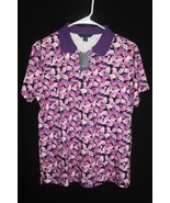 Lands End Women&#39;s Printed Detailed Collar Polo Jet Black New - $378.80 MXN