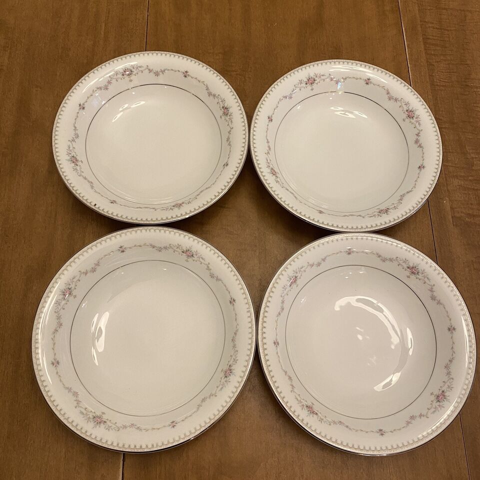 Primary image for Noritake China Fairmont Soup Bowls 7 1/2" 6102 Japan Salad Set of 4