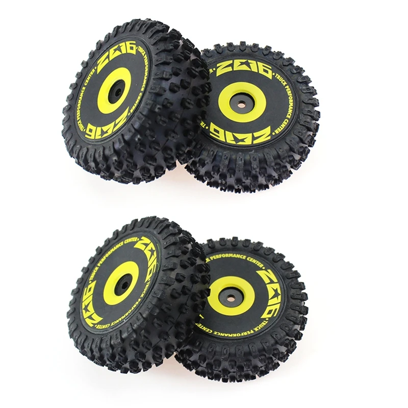 4Pcs Front and Rear Wheel Tire Tyre for Wltoys 144001 144010 124016 124017 RC - £17.71 GBP