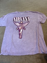 Nirvana In Utero Mineral Wash Purple Grunge Band Kirk Cobain T-Shirt XL ... - $14.48