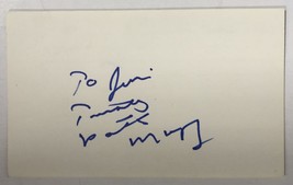 Timothy Patrick Murphy (d. 1988) Signed Autographed Vintage 3x5 Index Card - £15.65 GBP