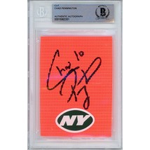 Chad Pennington Auto New York Jets Signed Football Pylon Beckett Autograph NY - £61.50 GBP