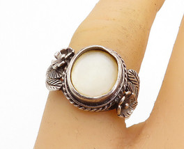SOUTHWESTERN 925 Silver - Vintage Mother Of Pearl Cocktail Ring Sz 7 - RG4151 - £30.09 GBP