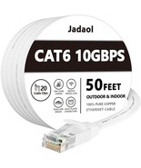 Cat 6 Ethernet Cable 50 ft Outdoor Indoor 10Gbps Support Cat8 Cat7 Netwo... - £24.55 GBP