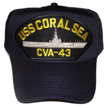 USS CORAL SEA CVA-43 HAT NAVY SHIP MIDWAY CLASS AIRCRAFT CARRIER AGELESS... - $22.99