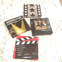 HOLLYWOOD STAR CLAPBOARD PARTY NAPKINS Cocktail Awards Red Carpet TABLEWARE - £4.71 GBP