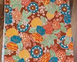 Thick fabric Floral Teal Clay Yellow Cohama Vat Screen Print Bombay 1 1/... - $23.12