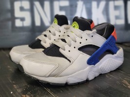 Nike Air Huarache GS White/Blue/Black Running Shoes DQ0975-100 Boy Kid size 5.5y - £21.94 GBP