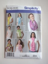 Scarf Scarves Neck Wraps Simplicity Sewing Pattern 2170 One Size 4 Styles Uncut - £6.82 GBP