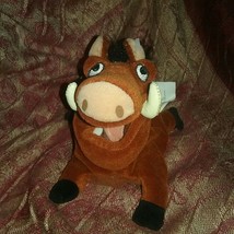 Disney Lion King Movie Bean Bag Plush~Pumbaa~Wart Hog~Disneyland~Htf~Boar~Pig - £30.28 GBP