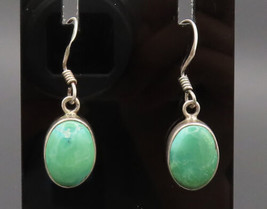 925 Sterling Silver - Vintage Dangling Sea Green Turquoise Earrings - EG... - £28.34 GBP