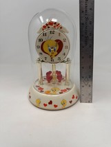 Looney Tunes Tweety Bird Anniversary Clock Porcelain Glass Dome - £17.80 GBP