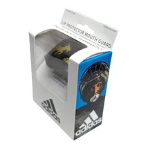 Adidas Quad Vent Black &amp; Gold GOAT Sports Lip Protector Mouth Guard With... - $8.86