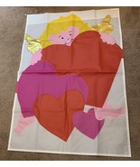 Valentines Day Cupid Hearts Nylon Double Sided Garden Flag 40 x 28 In Ap... - £10.27 GBP