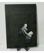 Fathers Prayer On 10&quot; x 14&quot; Canvas Board 3D Ceramic Father Holding Child - £14.01 GBP