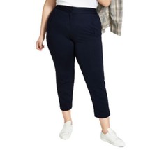 bar III Womens Plus Size Compression Ankle Pants,Size 18W,Navy - £35.61 GBP