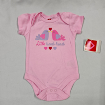 Baby Girl Clothes Pink Little Tweet Heart Bird Valentine&#39;s Day Bodysuit ... - $169.42 MXN