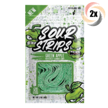 2x Bags Sour Strips New Green Apple Flavored Candy | 3.4oz | Fast Shipping - £12.72 GBP