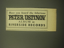 1959 Riverside Records Ad - Have you heard the hilarious Peter Ustinov Album - £11.82 GBP