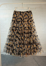 Women Sun Flower Pattern Tiered Tutu Skirt Outfit Custom Any Size Holiday Skirts image 4