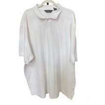 Eddie Bauer 100% Cotton White Short Sleeve Soft Knit Polo Sz XXXL Tall - £9.16 GBP