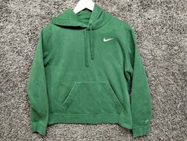 Nike Hoodie Women Medium Green Pullover Swoosh Sweatshirt Fleece Sweater... - £18.16 GBP