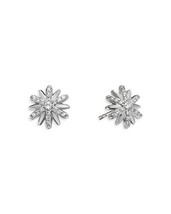 David Yurman Sterling Silver Petite Starburst Stud Earrings with Diamonds - $510.00