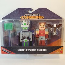 Minecraft Dungeons NAMELESS ONE &amp; HAL Figures Battle Accessories Mojang Crown - £21.90 GBP