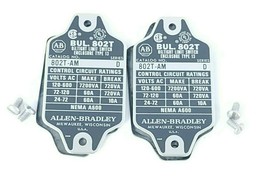 Lot Of 2 New Allen Bradley 802T-AM Cover Plates Ser. D - $25.95