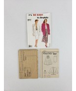 Simplicity 9837 Misses Pleated Skirt Slim Skirt &amp; Unlined Jacket Size 10... - $5.99