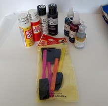 Mod Podge, Glitter Glue, Chalk Acrylic Paint, Glitter, Foam Brush Set - £24.78 GBP