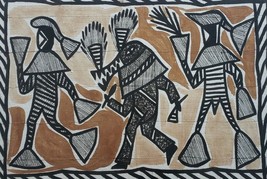 Vintage Framed African Textile Art Korhogo Mud Cloth Senufo Tapestry Ivory Coast - £1,009.72 GBP