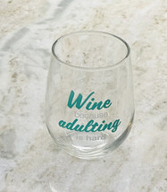 “Wine Because Adulting Is Hard”.Steamless 15.5oz Decor All Occasion Glass - £11.61 GBP