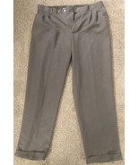 George Black Pleated Cuffed Dress Pants Flex Fit Size 34X32 - £7.52 GBP