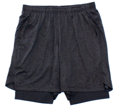 Spyder ProWeb Active Gray 2 in 1 Drawstring Stretch Athletic Shorts Men&#39;s S - $67.31