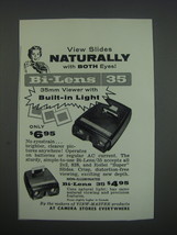 1957 View-Master Bi-Lens 35 Ad - View Slides Naturally with both eyes - £14.60 GBP