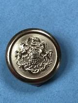 Vintage Crest Button Goldtone Scarf Clip – one inch in diameter – GOOD to VERY G - £9.05 GBP