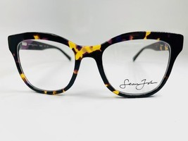 New SEAN JOHN SJLO 6048E 518 Brown &amp; Purple Tortoise Eyeglasses 56/20/145 - $49.45